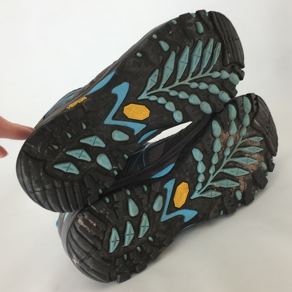 The North Face Women's Hedgehog GoreTex Hiking Shoes Size 9 Gray Blue Sneakers - Picture 8 of 10